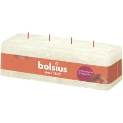 Bolsius Rustik-4-Docht-Kerze Shine 80/90/250 Mm Weiche Perle