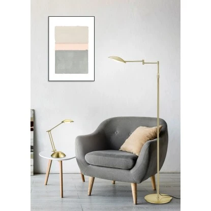 Trio LED Stehleuchte Calcio Messing Matt 1400 Mm X 250 Mm X 710 Mm 2 Trio LED Stehleuchte Calcio Messing Matt 1400 Mm X 250 Mm X 710 Mm – Bild 2