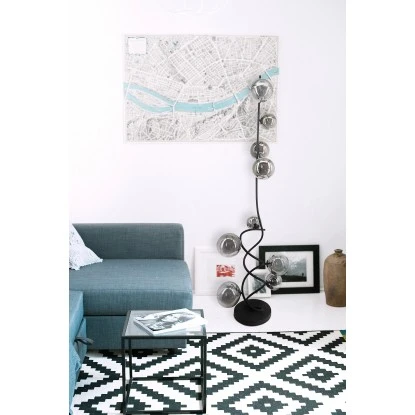 Globo LED-Stehleuchte Riha Ø 25 Cm Metall Schwarz Matt 2 Globo LED-Stehleuchte Riha Ø 25 Cm Metall Schwarz Matt – Bild 2