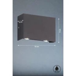 Fischer & Honsel LED-Außenleuchte Nairobi Schwarz 8,7 Cm X 4,7 Cm X 11,8 Cm -Heimdekoration Angebote 620624 1546 VM 3