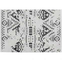 Kayoom Teppich Agadir 110 Weiß-Schwarz 120 Cm X 170 Cm