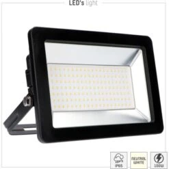 LED-Strahler 4000 K IP65 Sanan LED 100 W 11000 Lm Schwarz -Heimdekoration Angebote 692702 11020200 05