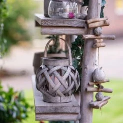 Laterne Mit Solarkerze Durban 2 Lm 2000 K IP44 Sensor Grau -Heimdekoration Angebote 693209 11020200 05