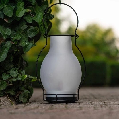 Solar-Laterne Bogota 3 Lm 1600 K IP44 Sensor Weiß 4 Solar-Laterne Bogota 3 Lm 1600 K IP44 Sensor Weiß – Bild 4