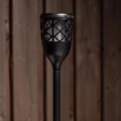 Solar-Laterne Rapanui Mit Erdspieß 2 W 50 Lm 1500 K IP65 Sensor Schwarz 2 Solar-Laterne Rapanui Mit Erdspieß 2 W 50 Lm 1500 K IP65 Sensor Schwarz – Bild 2