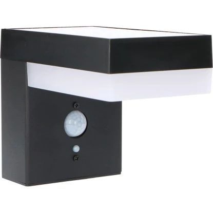 Solar-Wandleuchte 3,3 W 600 Lm 2700 K IP44 Sensor Schwarz 1 Solar-Wandleuchte 3,3 W 600 Lm 2700 K IP44 Sensor Schwarz