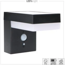 Solar-Wandleuchte 3,3 W 600 Lm 2700 K IP44 Sensor Schwarz 14 Solar-Wandleuchte 3,3 W 600 Lm 2700 K IP44 Sensor Schwarz -Heimdekoration Angebote 693362 11020200 07