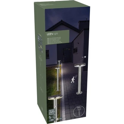 Solar-Wegeleuchte Porto 6 W 600 Lm 2700 K IP44 Sensor Rostfreier Stahl 2 Solar-Wegeleuchte Porto 6 W 600 Lm 2700 K IP44 Sensor Rostfreier Stahl – Bild 2