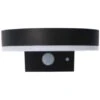 Solar-Wandleuchte Marseille 6 W 600 Lm 2700 K IP44 Sensor Schwarz