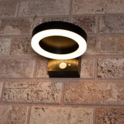 Solar-Wandleuchte Marseille 6 W 600 Lm 2700 K IP44 Sensor Schwarz -Heimdekoration Angebote 693405 11020200 03