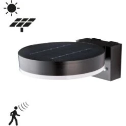 Solar-Wandleuchte Marseille 6 W 600 Lm 2700 K IP44 Sensor Schwarz -Heimdekoration Angebote 693405 11020200 07