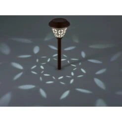 LED-Solarspieß Pirenta Blatt Braun