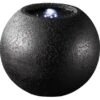 Heissner Zimmerbrunnen Black Ball Aus Polyresin