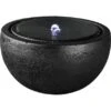 Heissner Zimmerbrunnen Black Halfball Aus Polyresin