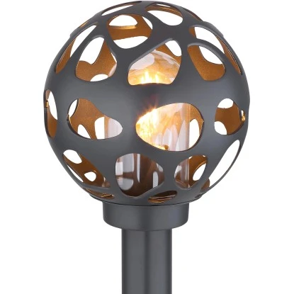 Globo Außenleuchte Hilario 1-flammig Edelstahl Anthrazit 4 Globo Außenleuchte Hilario 1-flammig Edelstahl Anthrazit – Bild 4