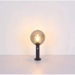 Globo Außenleuchte Hedwig Glas Mit Sensor Ø 25 Cm Anthrazit -Heimdekoration Angebote 756570 3749 7