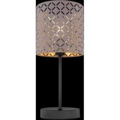 Globo Tischleuchte Cindy Mit Metallsockel Metall Schwarz Matt -Heimdekoration Angebote 756834 3749 5