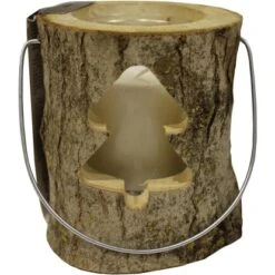 Sunny Garden Windlicht Holzstamm Mit Glas 3-fach Sortiert 18 Cm X 16 Cm -Heimdekoration Angebote 7581390 4179 S 03