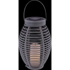 Globo LED-Solaraußenleuchte Laterne Mit Feuereffekt Kunststoff Grau Rattanoptik 12 Globo LED-Solaraußenleuchte Laterne Mit Feuereffekt Kunststoff Grau Rattanoptik -Heimdekoration Angebote 765947 3749 5