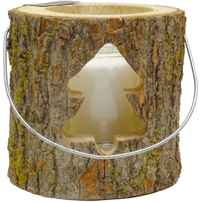 Sunny Garden Windlicht Holzstamm Mit Glas 3-fach Sortiert 15 Cm X 13 Cm 4 Sunny Garden Windlicht Holzstamm Mit Glas 3-fach Sortiert 15 Cm X 13 Cm – Bild 4