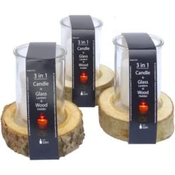 Sunny Garden Windlicht Glas Mit Holzsockel 17 Cm X 15 Cm -Heimdekoration Angebote 7968035 4179 S 03