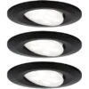 Paulmann LED-Einbauleuchte Calla Rund 3x6 W Schwarz Matt Schwenkbar 4000K IP65