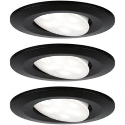 Paulmann LED-Einbauleuchte Calla Rund 3x6 W Schwarz Matt Schwenkbar 4000K IP65
