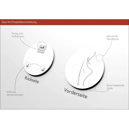 Glasbild Face Lines II 20 Cm X 20 Cm 4 Glasbild Face Lines II 20 Cm X 20 Cm – Bild 4
