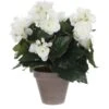Kunstblume Begonia Weiß Topf-Ø 11,5 Cm H 30 Cm, Ø: 25 Cm