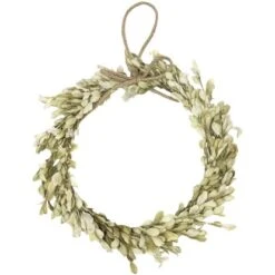 Trockenblumen-Kranz Buchsbaum Steingrün