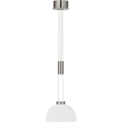 Fischer & Honsel LED-Pendelleuchte Avignon 1x 9 W Weiß-Nickel 1000 Lm