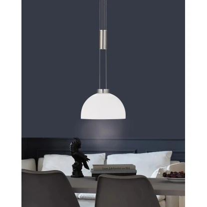 Fischer & Honsel LED-Pendelleuchte Avignon 1x 9 W Weiß-Nickel 1000 Lm 2 Fischer & Honsel LED-Pendelleuchte Avignon 1x 9 W Weiß-Nickel 1000 Lm – Bild 2