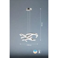 Fischer & Honsel LED-Pendelleuchte Sund TW 4x 8 W Weiß-Nickel 3400 Lm -Heimdekoration Angebote 891183 1546 3