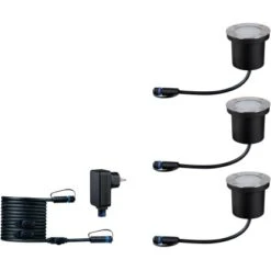 Paulmann Outdoor P&S Boden EBL Starterset Silber IP65 RGBW 24V ZigBee -Heimdekoration Angebote 895176 2425 24