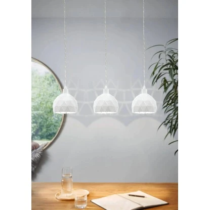 Eglo Hängeleuchte Roccaforte 3-flammig Weiß E14 40 W 1 Eglo Hängeleuchte Roccaforte 3-flammig Weiß E14 40 W