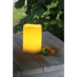 LED-Outdoor-Kerze Kunststoff Molto Inkl. Fernbedienung Flower Power 15x20cm