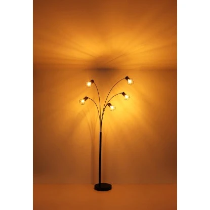 Globo Stehlampe Priska 5-flammig Schwarz Matt 740 X 800 X 2040 Mm 5 Globo Stehlampe Priska 5-flammig Schwarz Matt 740 X 800 X 2040 Mm – Bild 5