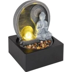 Globo LED-Brunnen Fontana 4-flammig Anthrazit 180 X 180 X 240 Mm -Heimdekoration Angebote 9007371420407 3749 2