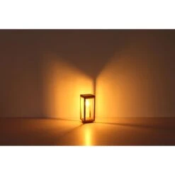 Globo Außenleuchte Candela 1-flammig Holzoptik 150 X 150 X 800 Mm -Heimdekoration Angebote 9007371427963 3749 S 06