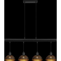 Globo Pendelleuchte Lenna 4-flammig Schwarz Matt 910 X 185 X 1200 Mm -Heimdekoration Angebote 9007371430406 3749 S 05