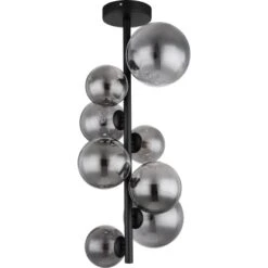 Globo LED-Deckenleuchte Riha 8-flammig Schwarz Matt-Rauchfarben 280 X 600 Mm -Heimdekoration Angebote 9007371431236 3749 S 02