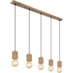 Globo Pendelleuchte Erna 5-flammig Dunkelbraun 1150 X 60 X 1200 Mm -Heimdekoration Angebote 9007371433148 3749 S 01