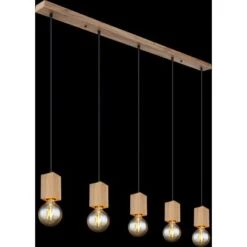 Globo Pendelleuchte Erna 5-flammig Dunkelbraun 1150 X 60 X 1200 Mm -Heimdekoration Angebote 9007371433148 3749 S 02