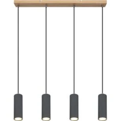 Globo Pendelleuchte Robby 4-flammig Graphit Dunkel 650 X 60 X 1200 Mm 8 Globo Pendelleuchte Robby 4-flammig Graphit Dunkel 650 X 60 X 1200 Mm -Heimdekoration Angebote 9007371433544 3749 S 03