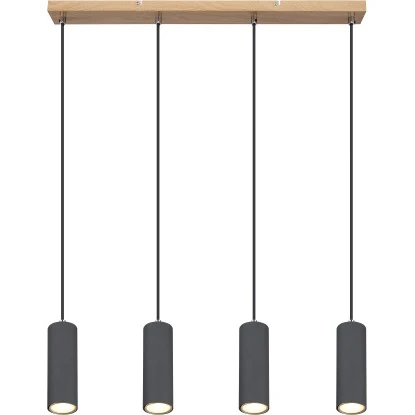 Globo Pendelleuchte Robby 4-flammig Graphit Dunkel 650 X 60 X 1200 Mm 4 Globo Pendelleuchte Robby 4-flammig Graphit Dunkel 650 X 60 X 1200 Mm – Bild 4