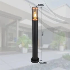 Globo Außenleuchte Boston 1-flammig Schwarz Rauchfarben 127 X 800 Mm 16 Globo Außenleuchte Boston 1-flammig Schwarz Rauchfarben 127 X 800 Mm -Heimdekoration Angebote 9007371439911 3749 S 07