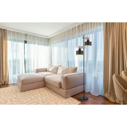 Globo Stehlampe Rielly 2-flammig Schwarz Matt 440 X 250 X 1680 Mm 1 Globo Stehlampe Rielly 2-flammig Schwarz Matt 440 X 250 X 1680 Mm