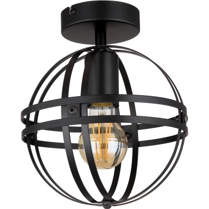 Globo Deckenleuchte 1-flammig Schwarz Matt 200 X 245 Mm 2 Globo Deckenleuchte 1-flammig Schwarz Matt 200 X 245 Mm – Bild 2