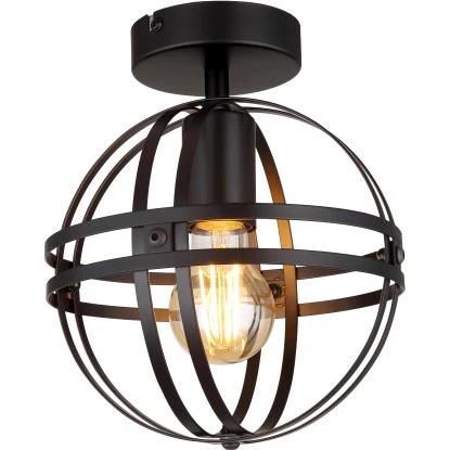 Globo Deckenleuchte 1-flammig Schwarz Matt 200 X 245 Mm 1 Globo Deckenleuchte 1-flammig Schwarz Matt 200 X 245 Mm