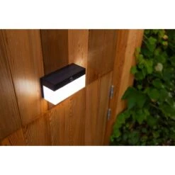 Lutec LED-Solar-Wandleuchte Fran Connect 800 Lm 9,1 X 7,9 X 18 Cm Schwarz -Heimdekoration Angebote 956164 3746 5